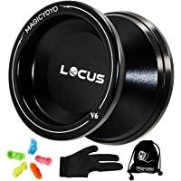 Los mejores  - MAGICYOYO YOSTAR V6 Locus Receptivo Yoyo para niños Principiantes- Black Metal Yoyo- Hecho de aleación de Aluminio con 5…